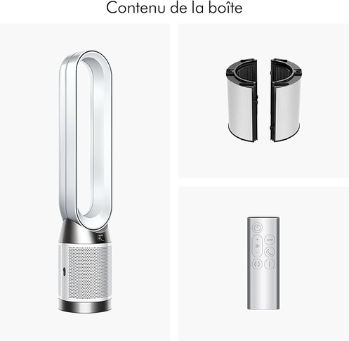 Dyson Purifier Cool PC1 ventilador, purificador de aire con potente flujo de aire refrescante (Blanco/Plata)