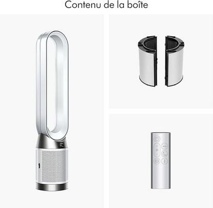 Dyson Purifier Cool PC1 ventilador, purificador de aire con potente flujo de aire refrescante (Blanco/Plata)