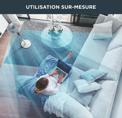 Rowenta Turbo Silence Ventilador de pie 40 cm, Potente, Caudal de aire 72 m3/min, 45 dB(A), Oscilación automática, Orientación regulable, Rejilla ultrasegura VU5640F2 (Paquete de 2)
