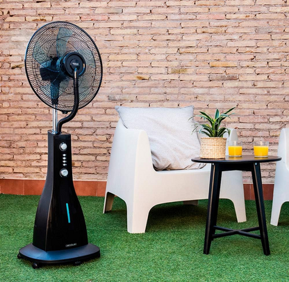 Cecotec Ventilador nebulizador EnergySilence 590 FreshEssence. 90 W, 5 aspas, 40 cm de diámetro, Motor de cobre, 3 velocidades, Oscilación (590 Freshessence)
