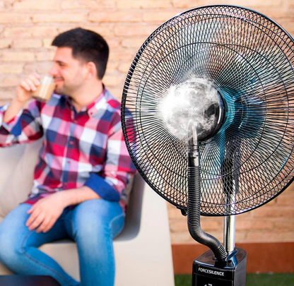 Cecotec Ventilador nebulizador EnergySilence 590 FreshEssence. 90 W, 5 aspas, 40 cm de diámetro, Motor de cobre, 3 velocidades, Oscilación (590 Freshessence)