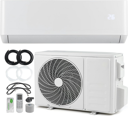 RELAX4LIFE Aire Acondicionado de Pared Reversible 12000 BTU | Climatizador Reversible Listo para Instalar | Bomba de Calor | Sistema Inverter Eco | Aire Acondicionado Split Silencioso | 7 Modos 8 Velocidades | Todo Incluido [Clase energética A++