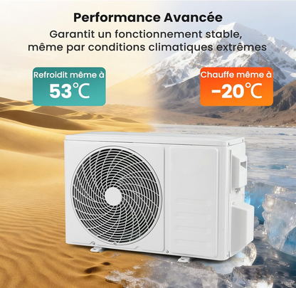 RELAX4LIFE Aire Acondicionado de Pared Reversible 12000 BTU | Climatizador Reversible Listo para Instalar | Bomba de Calor | Sistema Inverter Eco | Aire Acondicionado Split Silencioso | 7 Modos 8 Velocidades | Todo Incluido [Clase energética A++