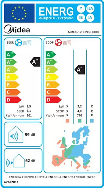 MIDEA Climatiseur réversible MIDEA portasplit mobile