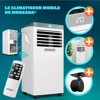 Climatiseur Mobile Monzana® 7000 BTU - 25m² - Silencieux, Refroidissement Efficace