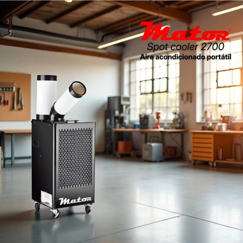Climatiseur portable - MATOR SPOT COOLER BGK-2.710 – 2 700 W, 9 212 fg/h, 2 vitesses, 90 m³, Noir