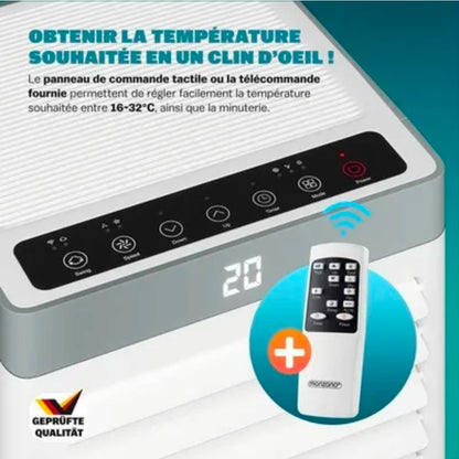 Climatiseur Mobile Monzana® 7000 BTU - 25m² - Silencieux, Refroidissement Efficace