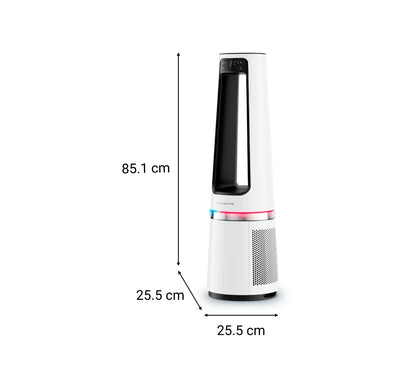 Purificateur d'air Rowenta Eclipse QU5060F, ventilateur et chauffage 3 en 1, 2000 W, 12 vitesses, portée de 8 m, 31 dB, mode jour/nuit, silencieux, blanc
