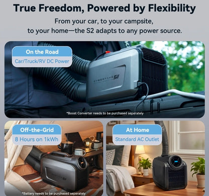 Climatiseur portable - CYBERTAKE S2 pro, 5100 fg/h, 25 m², 40 dB(A), Noir